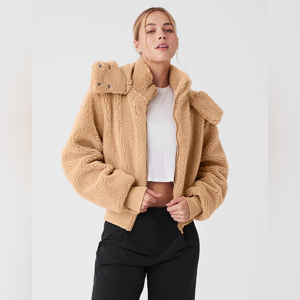 ALO YOGA FOXY SHERPA JACKET LARGE